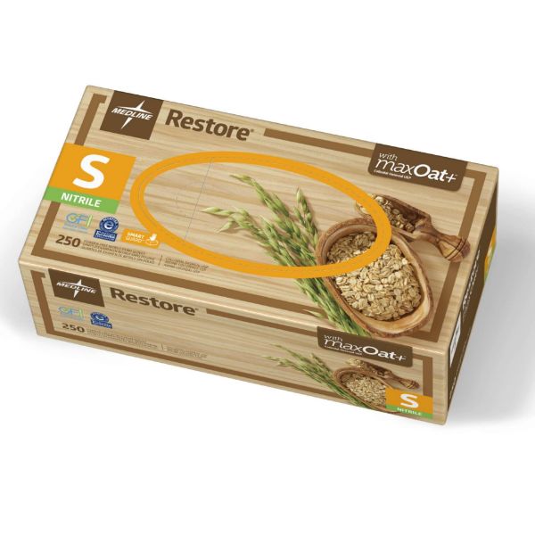 Picture of Restore Powder Free Nitrile Gloves w/ Colloidal Oatmeal