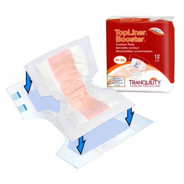 Picture of Tranquility Top Liner Booster Contour Pad with Polymer - 12/Bag