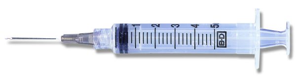 Picture of Syringe, 5cc with 21G x 1 in. Needle, 100/Box