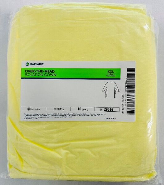 Picture of Isolation Gown, Level 1, XLarge with Ties, Yellow- 50/case