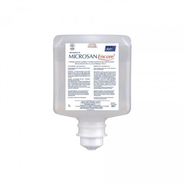 Picture of Microsan Foam Instant Hand Sanitizer,  6x1L Cartridge - Use with DEB905 Dispensers