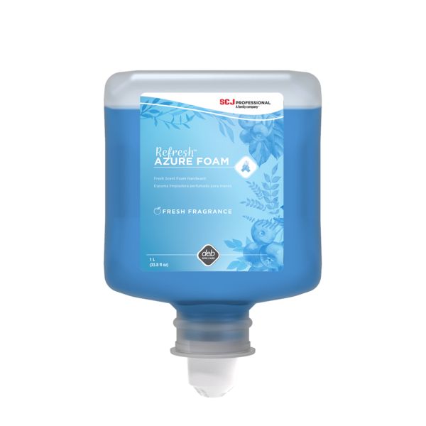 Picture of Refresh Azure Fresh Scent Blue  Foam Handwash Soap Cartridge, 6x1L Bags Use with ALMDISMG Dispensers