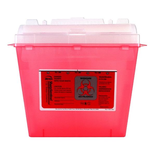 Picture of Sharps Container, 5 Quart, Red