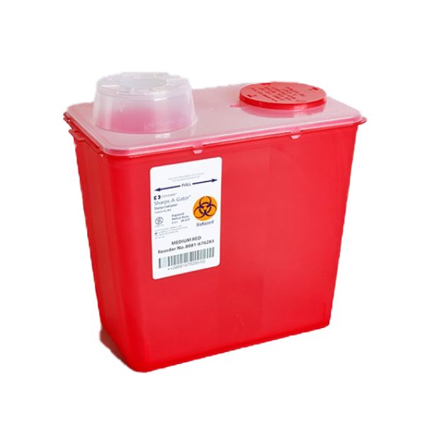 Picture of Sharps Container, 8 Quart, Monoject Sharps-A-Gator, Red