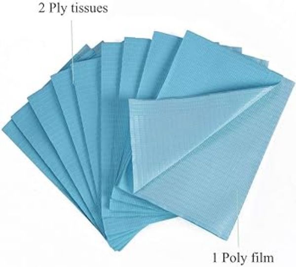 Picture of Patient Bibs/Towel, 3Ply with Polyback 13in. x 18in., White - 500/Case
