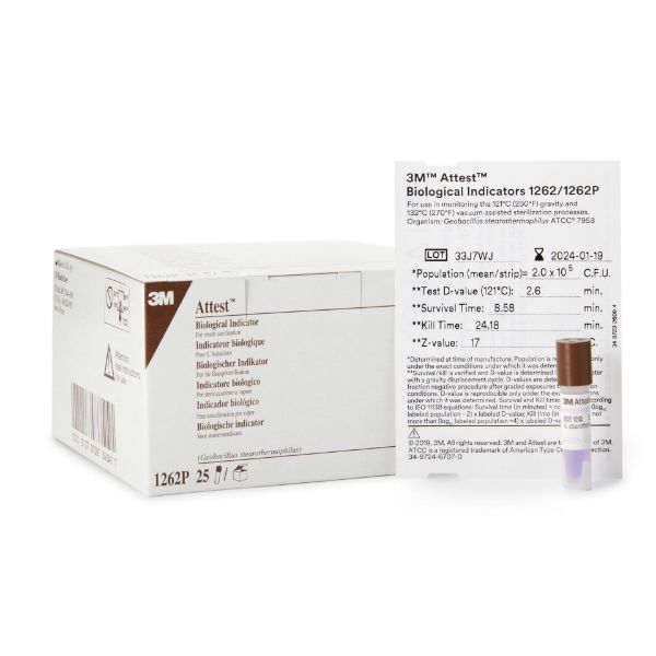 Picture of Attest™ (3M) Biological Indicators, Brown Cap - 25/Box