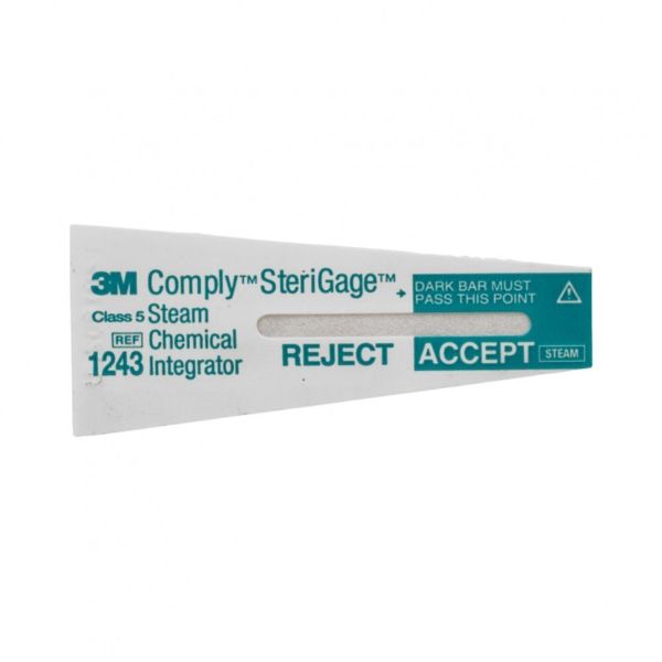 Picture of Comply™ (SteriGage™) Steam Chemical Integrator, 2 in. x 3/4 in. - 100/Box