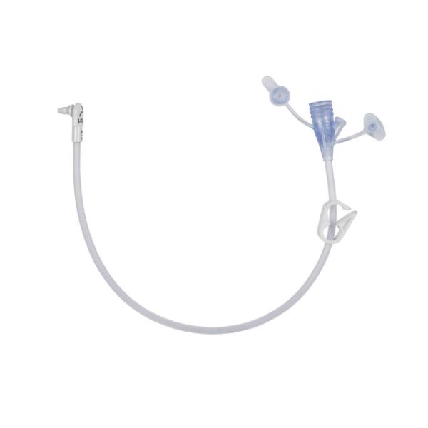 Picture of MIC-Key continuous feed extension set, secur-lok, right angle connector, 2 port and clamp 30cm-5/bx