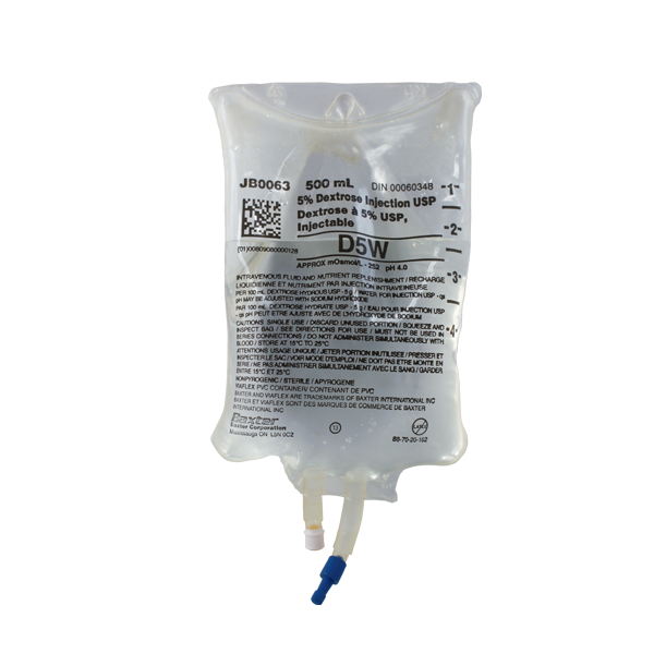 Picture of Dextrose Solution, 5% in water, 500ml - 24/Case