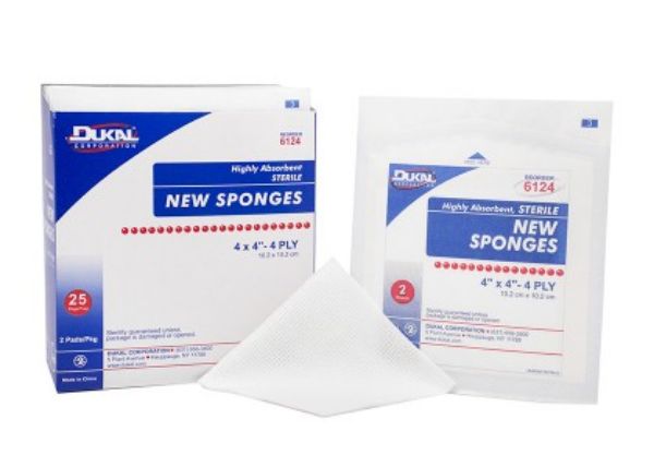 Picture of Gauze, 4 x 4 x 4 ply (Non-Woven), STERILE, 5/pkg, 160Pkg/Case
