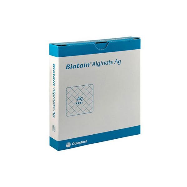 Picture of Biatain Alginate Ag Calcium Alginate antimicrobial dressing with silver 10 x 10cm, 10/Box