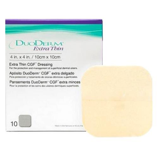 Picture of DuoDERM® Extra Thin Sterile Hydrocolloid Dressing, 4x4 in. - 10/Box