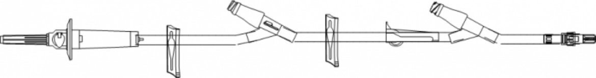 Picture of Primary Admin. Set with 2 CLAVE® Ports (6",93"), 110", 10 Drop, Rotating Male Luer - 50/Case