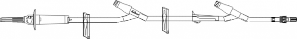 Picture of Primary Admin. Set with 2 CLAVE® Ports (6",93"), 110", 10 Drop, Rotating Male Luer - 50/Case