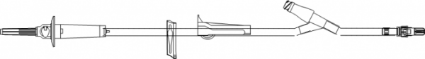 Picture of Primary Admin. Set, 100", 15 Drop with 1 CLAVE® Needle Free (6") port and RMLL  - 25/Case