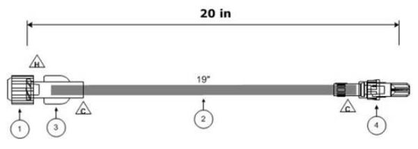 Picture of Extension Set, 20" Standard Bore, 2.1 ml PV, Non-DEHP with RMLL - 50/Case