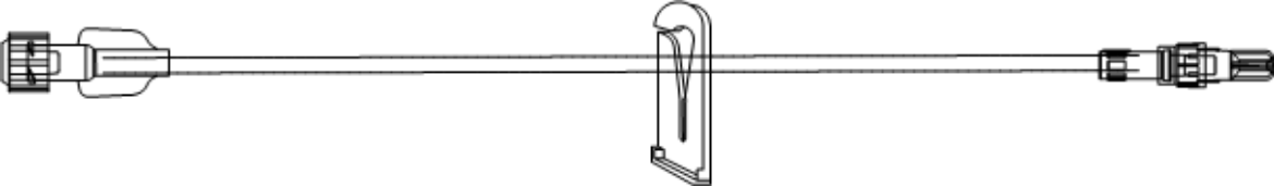 Picture of Extension Set, 60" Non-DEHP Smallbore tubing, clamp and RMLL (Prim. Vol. - 1.7ml)  - 50/Case