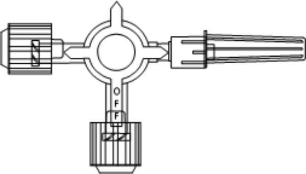 Picture of Stopcock, High Flow 3 way with rotating luer - 50/Case