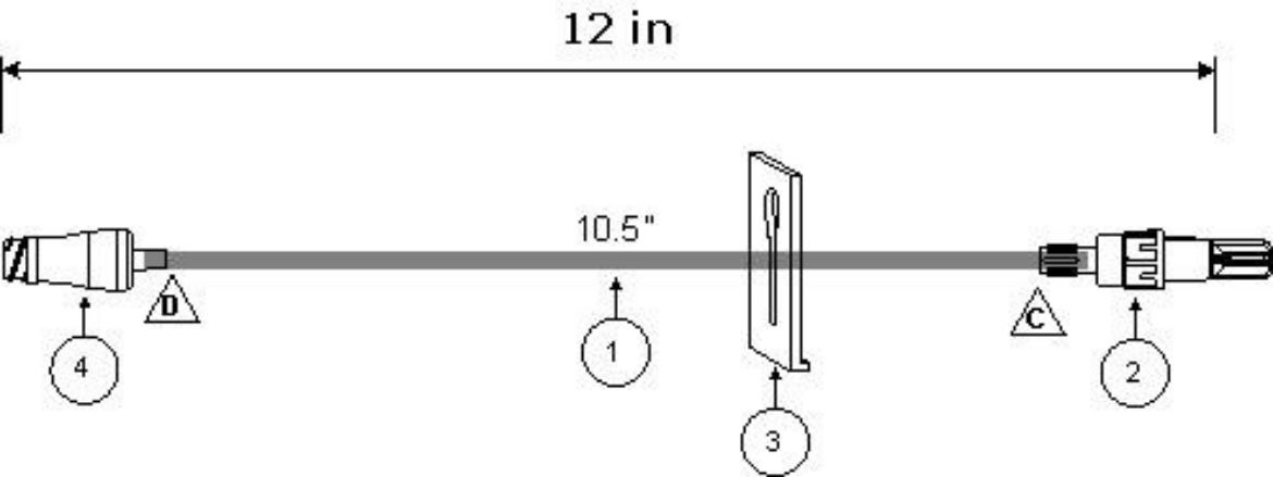 Picture of Extension Set,14" Smallbore (0.44ml PV) with MicroCLAVE® Connector, Clamp and RMLL - 50/Case