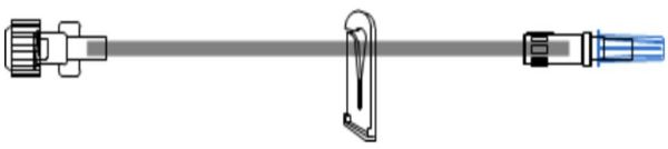 Picture of Extension Set 6", 0.25ml PV Smallbore with Luer Slip & clamp, 50/Case