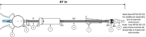 Picture of Contrast Administration Set, 87 in. c/w Vial access and graduated connector - 50/Case