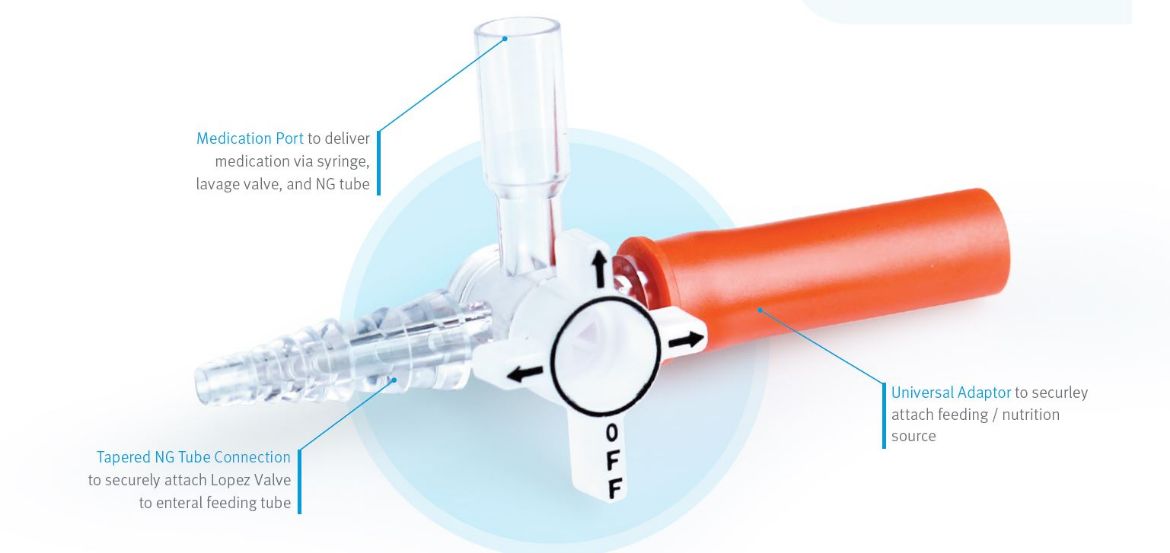 Picture of Lopez Valve®, Tethered Cap, Sterile - 50/Case