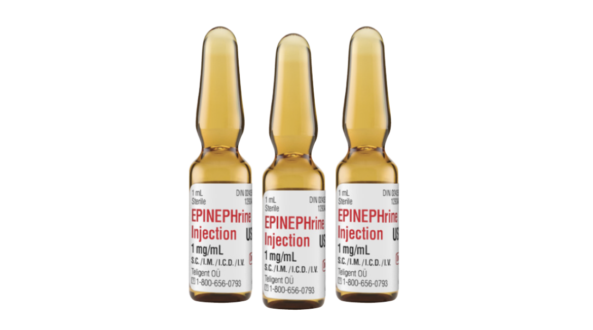 Picture of Epinephrine 1:1000 Injection 1mg/ml - 10 Amps/Box