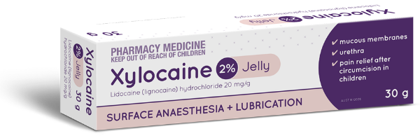 Picture of Xylocaine (Lidocaine HCL) Jelly 2% 30ml aluminum tube with applicator tip