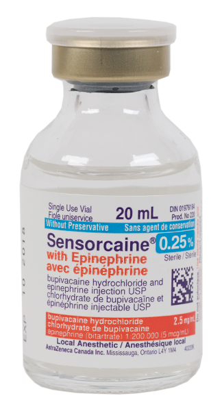 Picture of Sensorcaine (Bupivicaine HCL), 0.25% with Epinephrine 20ml - 10 Vials/Box