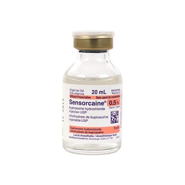 Picture of Sensorcaine (Bupivicaine HCL), 0.5% with Epinephrine 20ml - 10 Vials/Box