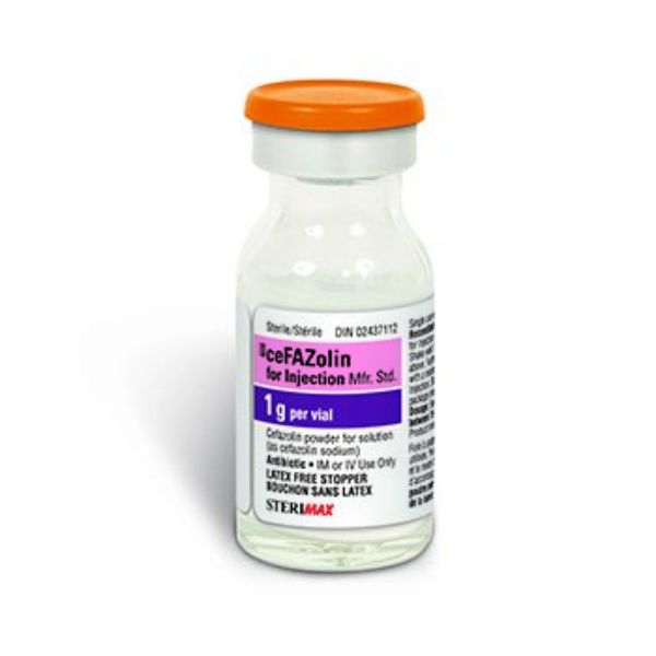 Picture of Cefazolin for Injection, USP 1g SD Vial, 15mL - 25 Vials/Box
