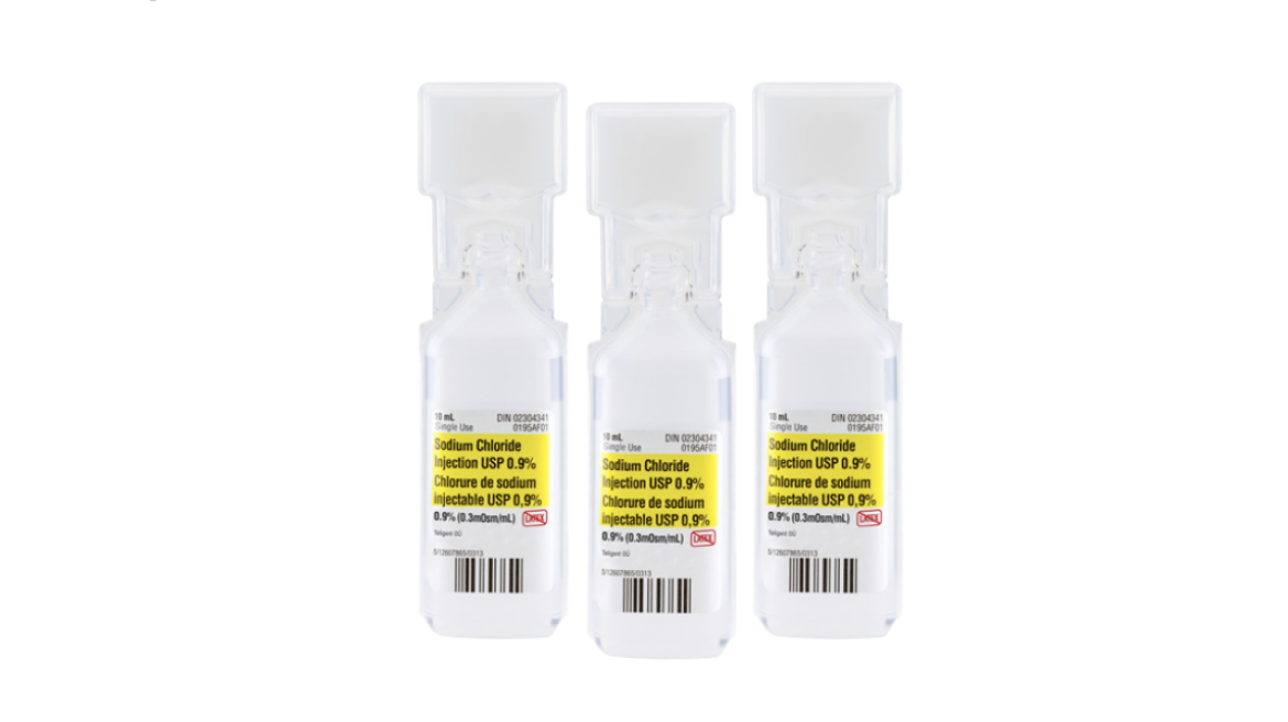Picture of Sodium Chloride Injection. USP (0.9%) 10 mL Polyamp - 20/Box