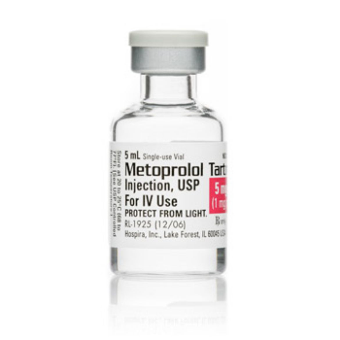 Picture of Metoprolol Tart Injection 1mg/ml, 5ml Vial - 10/Box