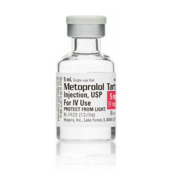 Picture of Metoprolol Tart Injection 1mg/ml, 5ml Vial - 10/Box