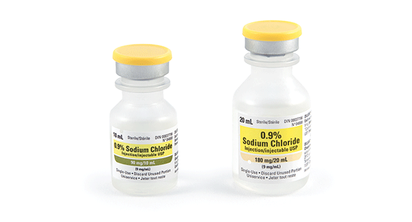 Picture of Sodium Chloride Injection. USP (0.9%) 10 mL - 25 Vials/Tray