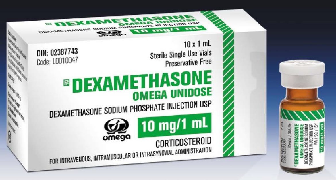 Picture of Dexamethasone (Omega), Preservative Free   10mg/ml, 1ml  - 10 Vials/Box
