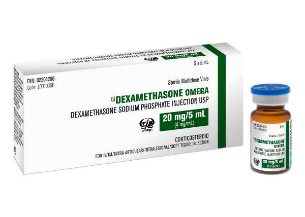 Picture of Dexamethasone (Omega) 4mg/ml, 5ml, MD - 5 Vials/Box