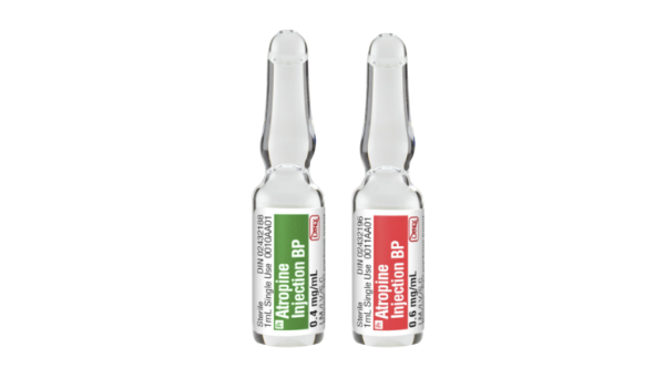 Picture of Atropine Injection BP, 0.6mg/ml, 1ml Amp.  - 10/Box