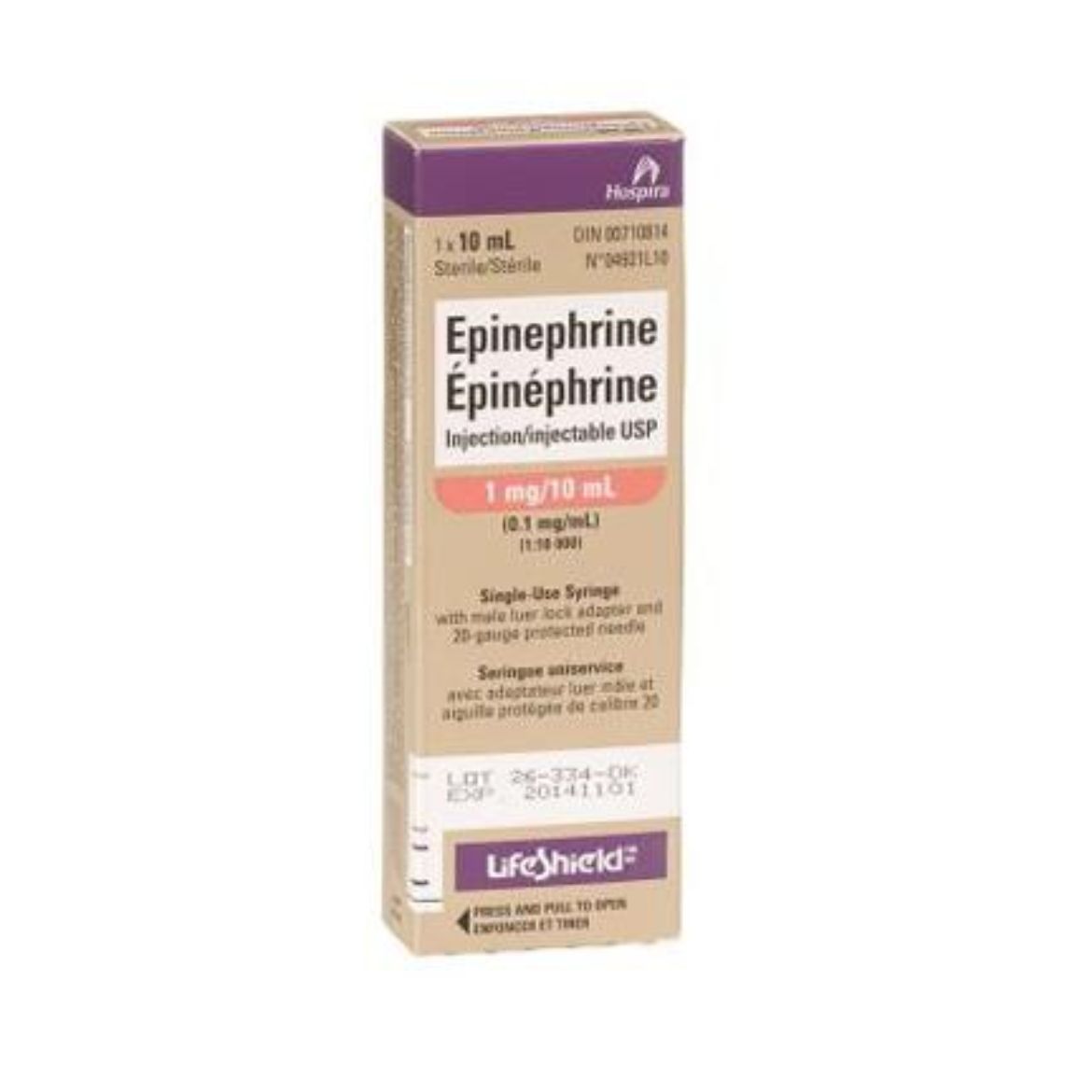 Picture of Epinephrine Injection USP(1:10 000 - 0.1 mg/mL) (Abboject LifeShield) - 10 Boxes/Package