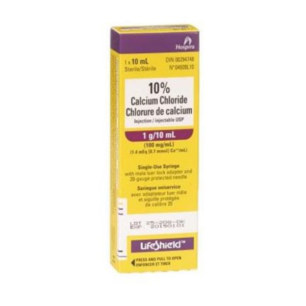 Picture of Calcium Chloride Injection 10% USP 10ml (Abboject Lifeshield) - 10/Box