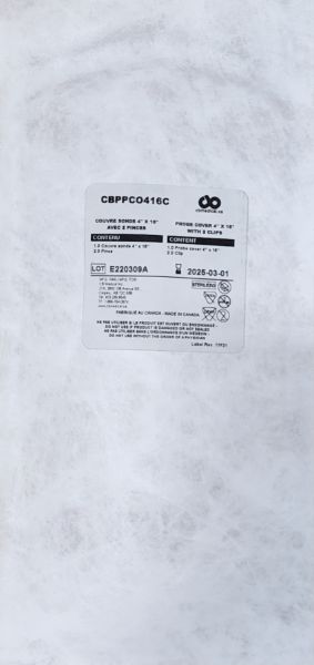 Picture of Ultrasound Probe Cover (Polyethylene), 4in. x 16in., Sterile with Clips - 50/Case