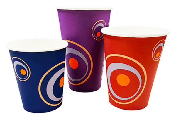 Picture of Drinking Cups, 12 oz Paper, Swirl Design - 2500/Case