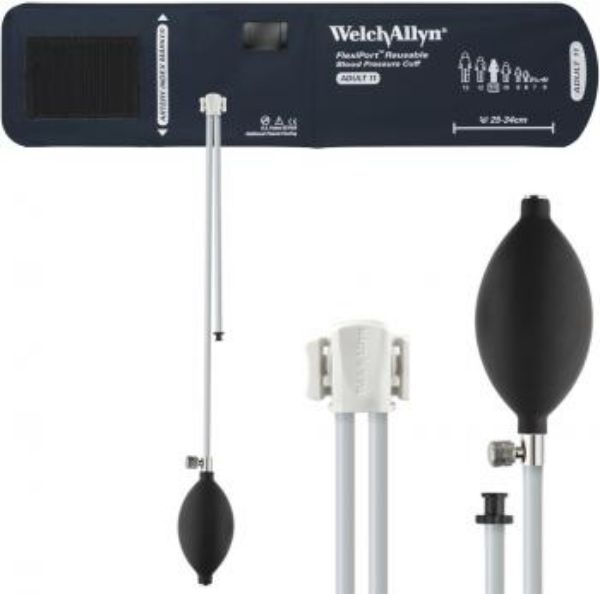 Picture of Blood Pressure Cuff, Durable 1 Piece, Reg. Adult 2 Tube Flexiport with Bulb and Valve