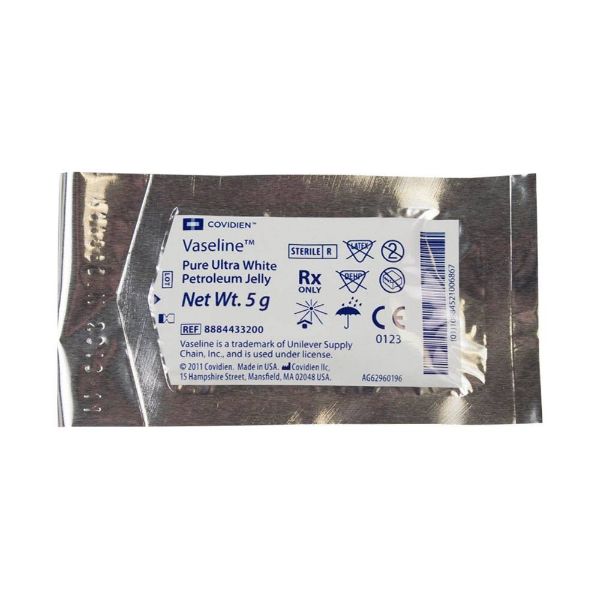 Picture of Vaseline Petroleum Jelly, 5 Gram Sterile Pack - 576/Case