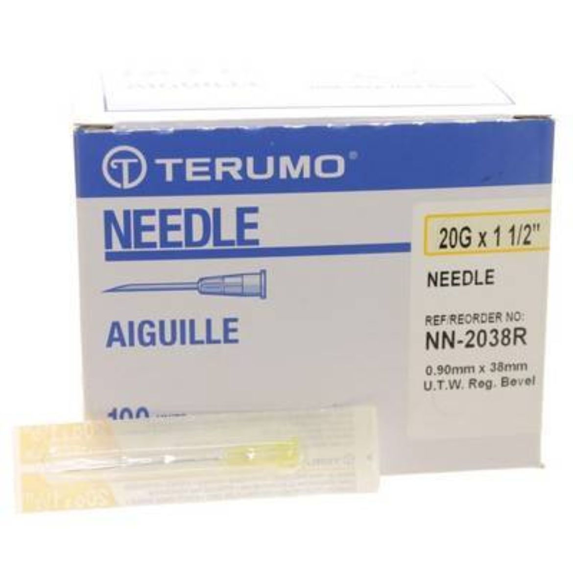 Picture of Terumo Needle Only, 20G X 1 ½ in. (Yellow) - 100/Box