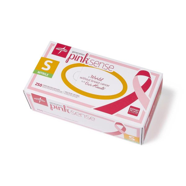 Picture of Gloves, Nitrile Powder Free (Medline Generation Pink), Small - 250/Box