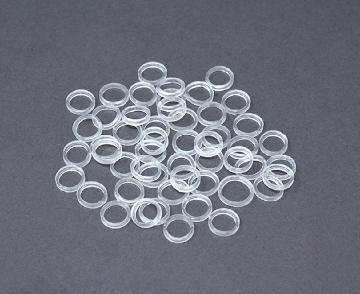 Picture of Elastics for probe covers, Latex-Free, 5/16" Clear, Non-Sterile - 100/Bag